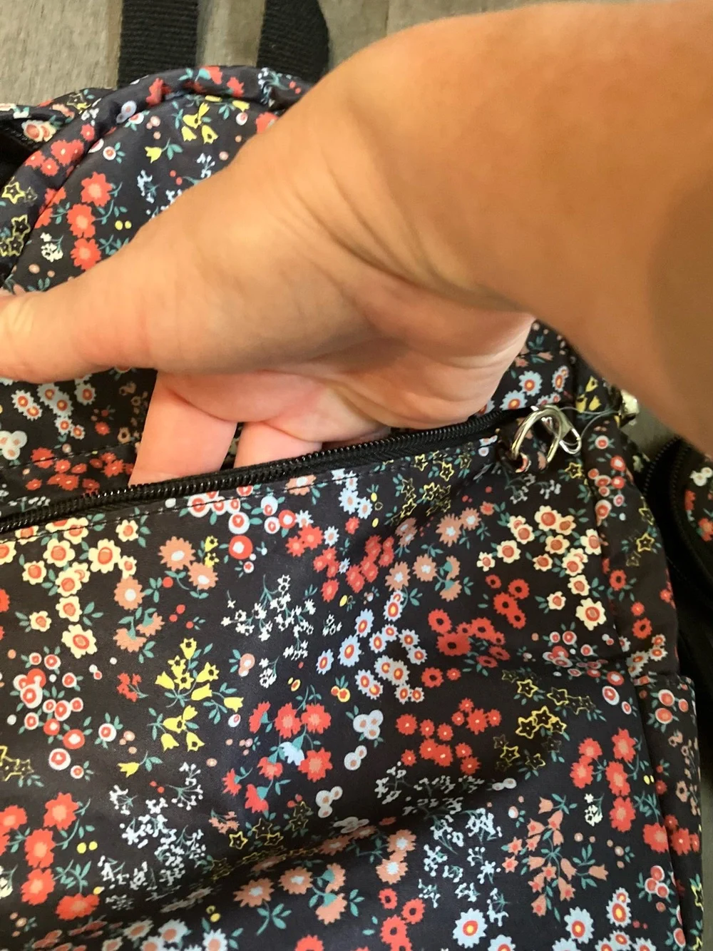 wild fable Black Floral Mini Backpack and Pouch set cute!
